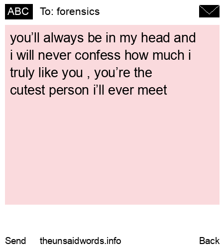 unsent message to forensics