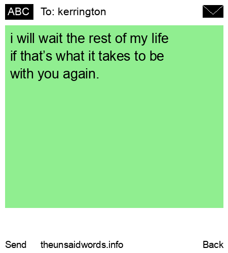 unsent message to kerrington
