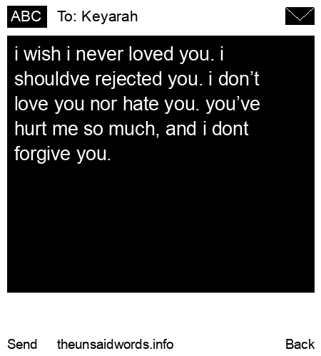unsent message to Keyarah