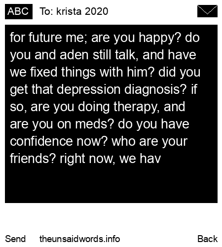 unsent message to krista 2020