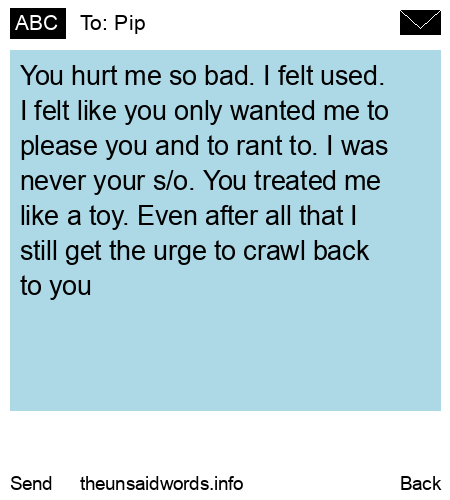 unsent message to Pip