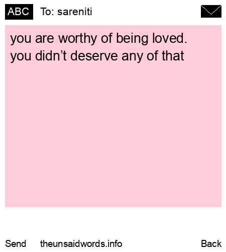 unsent message to sareniti 