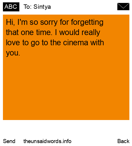 unsent message to Sintya