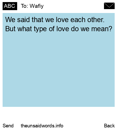 unsent message to Wafiy