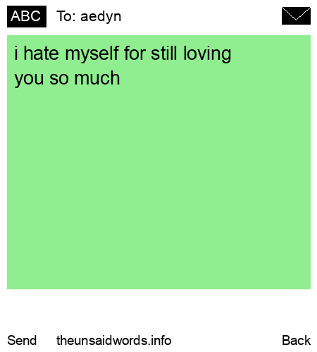 unsent message to aedyn