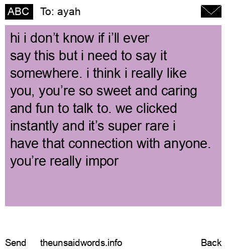 unsent message to ayah
