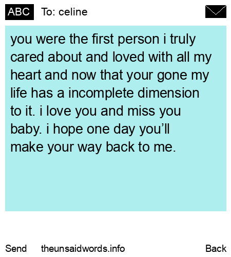 unsent message to celine