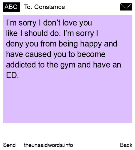 unsent message to Constance