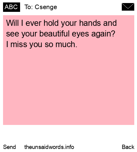 unsent message to Csenge