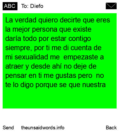 unsent message to Diefo
