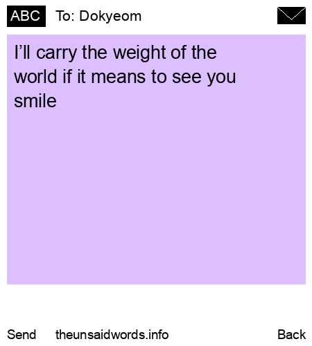 unsent message to Dokyeom