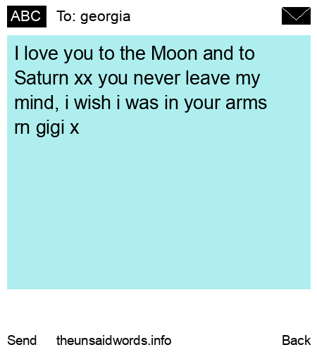 unsent message to georgia