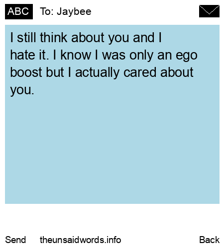 unsent message to Jaybee