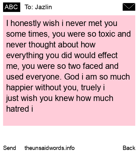 unsent message to Jazlin