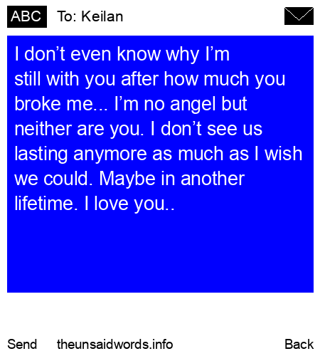 unsent message to Keilan