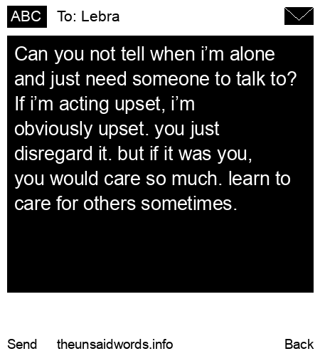 unsent message to Lebra