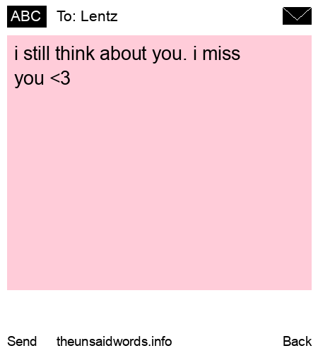 unsent message to Lentz