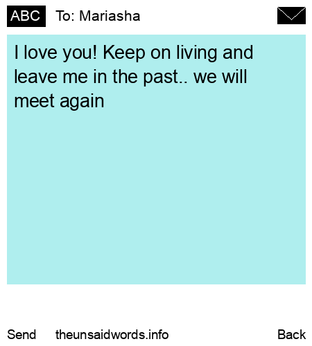 unsent message to Mariasha