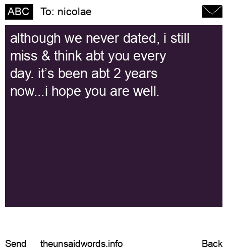 unsent message to nicolae