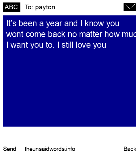 unsent message to payton