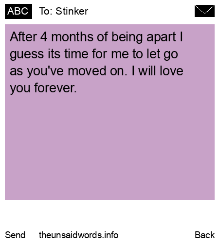 unsent message to Stinker