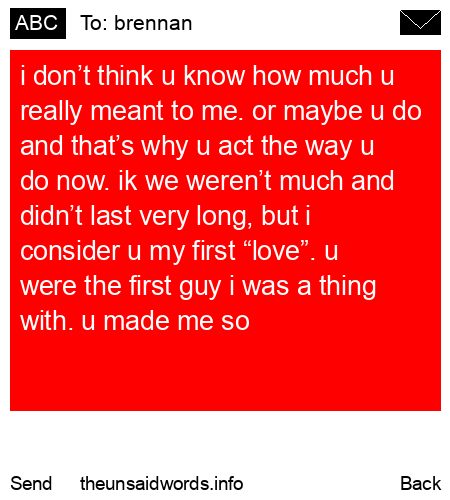 unsent message to brennan