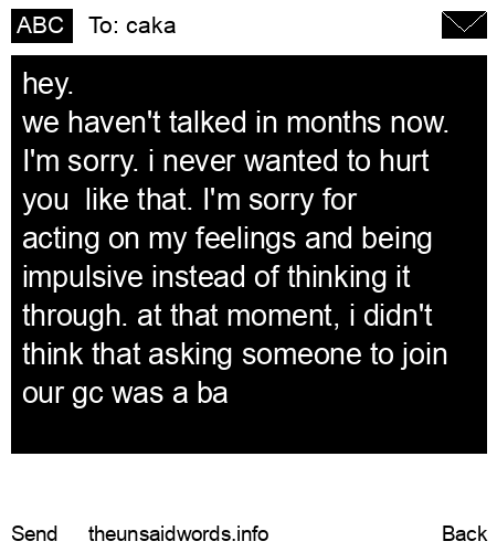 unsent message to caka