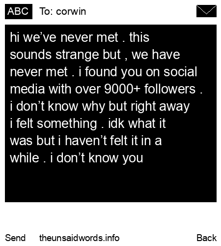unsent message to corwin