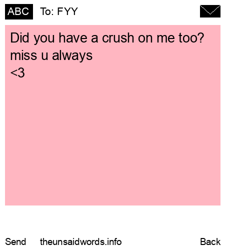 unsent message to FYY