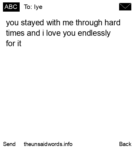 unsent message to Iye