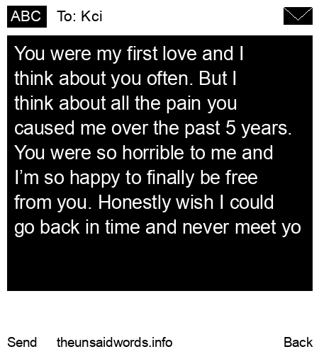 unsent message to Kci