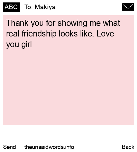 unsent message to Makiya