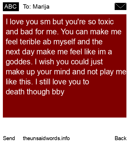 unsent message to Marija