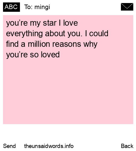 unsent message to mingi