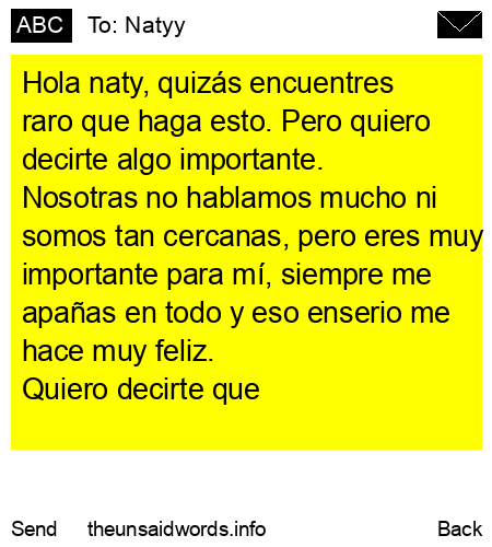 unsent message to Natyy
