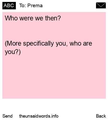 unsent message to Prema