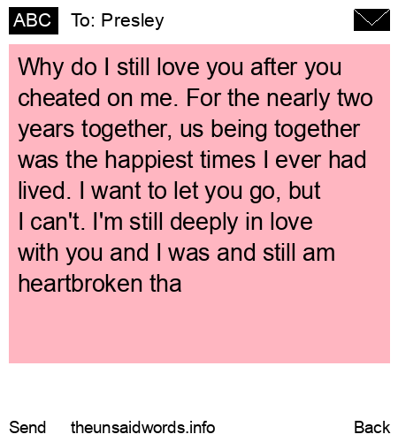 unsent message to Presley
