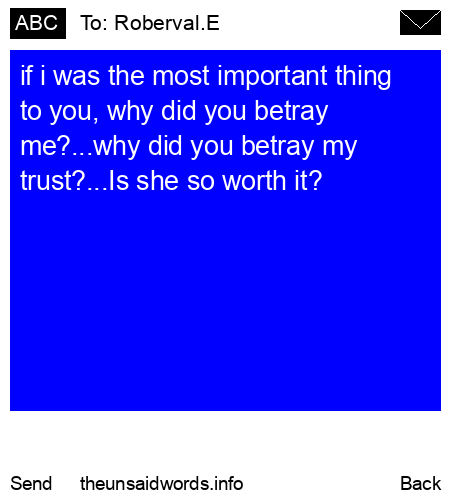 unsent message to Roberval.E