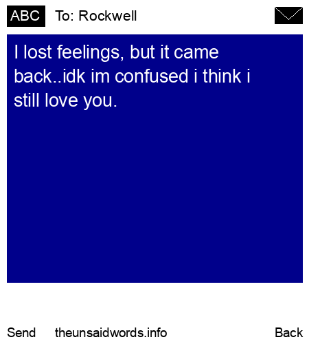 unsent message to Rockwell