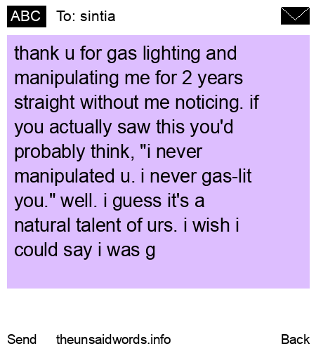 unsent message to sintia