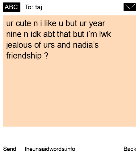 unsent message to taj