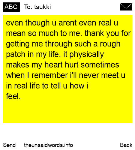 unsent message to tsukki