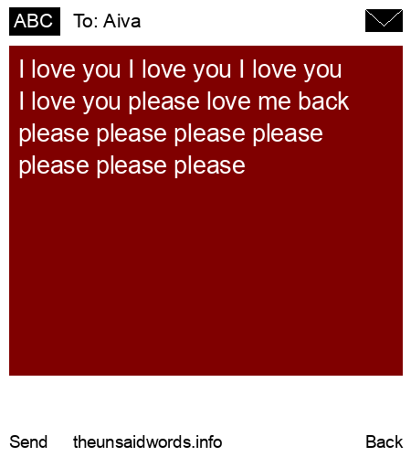 unsent message to Aiva