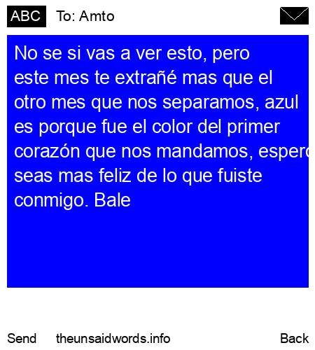 unsent message to Amto