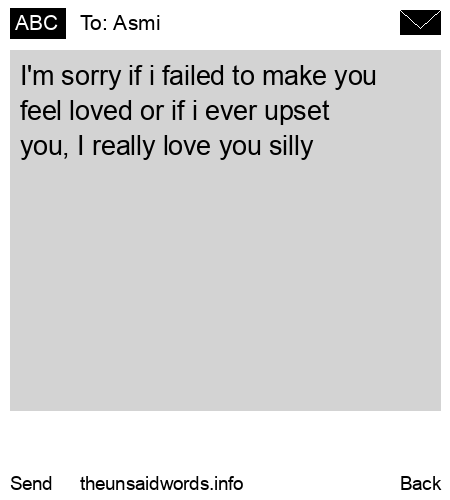 unsent message to Asmi