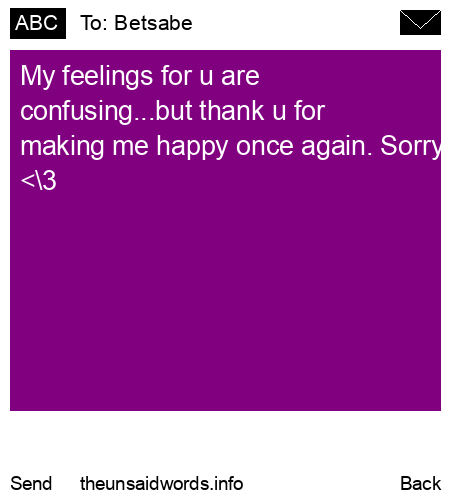 unsent message to Betsabe