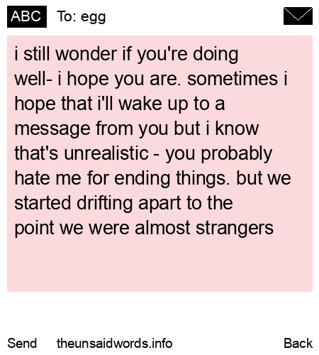 unsent message to egg