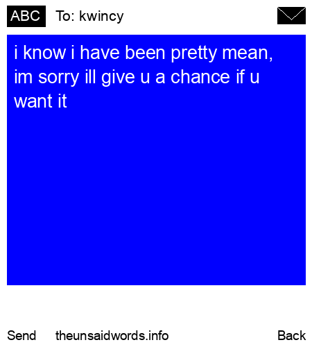 unsent message to kwincy