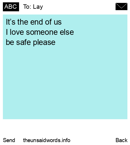unsent message to Lay