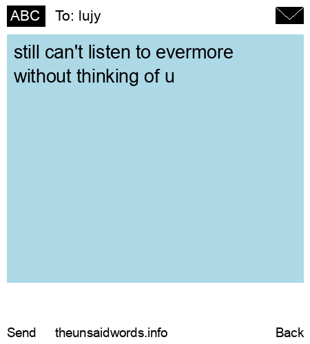 unsent message to lujy